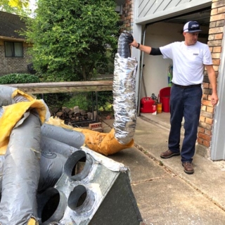 Replacing ductwork in a customer's home