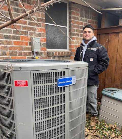 Our technician installed this brand new American Standard HVAC unit
